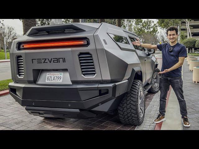 $700 000 REZVANI VENGEANCE - 810 HP! Test drive and full review. Road legal military truck!