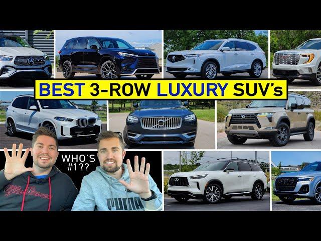 BEST Luxury Midsize 3-Row SUV's to Buy NOW -- Our Expert Ranking After Reviewing ALL of Them!