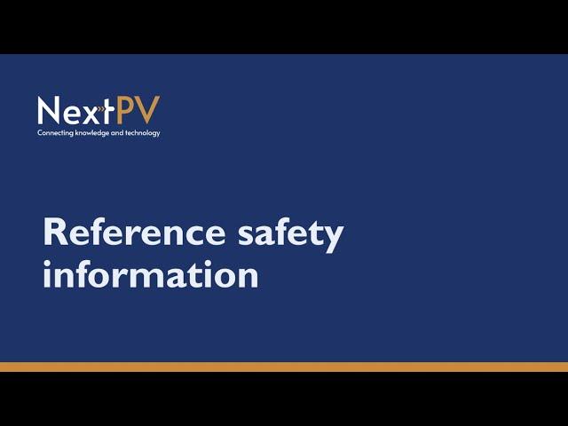 BASIC Training: Reference Safety Information