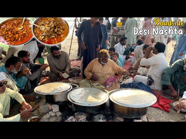 Chacha Hafeez Ojri Siri Paye & Aloo Beef Korma I Pakistan Street Food Desi Nashta