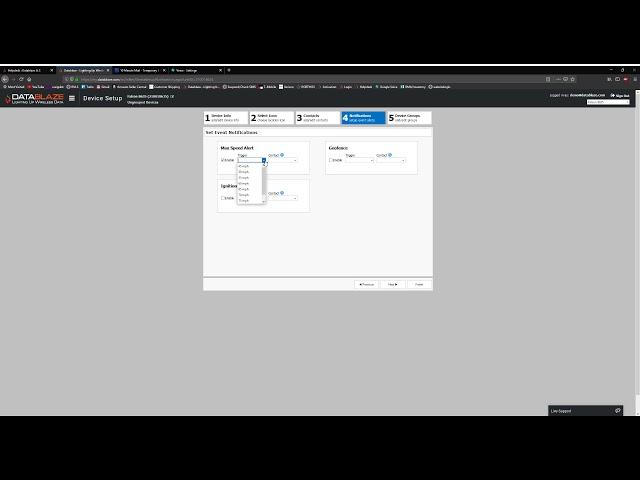 Setting up Notifications for Speed+Geofence+Ignition