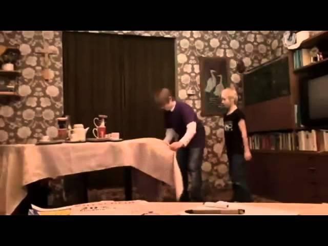 Michel & Sven - Der Tischdeckentrick - Teil 4   The Table Cloth Magic Trick (Original)