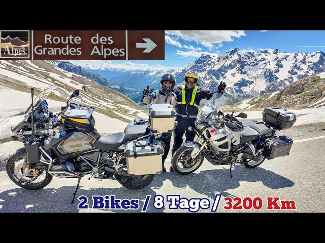 Route des Grandes Alpes. 2 Bikes, 8 Tage, 3200 Km.