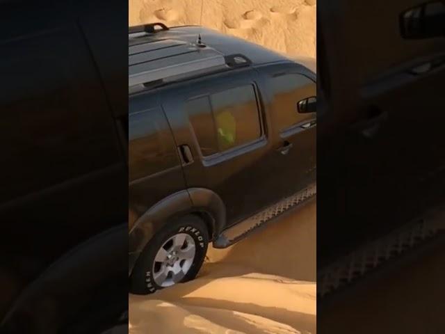 Car stuck in desert #dubai