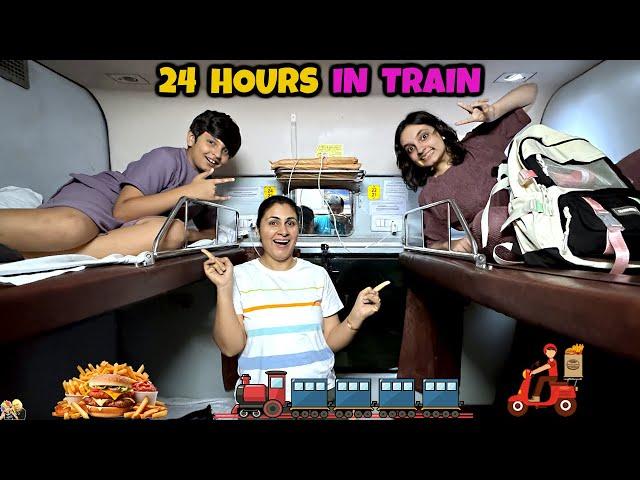 24 HOURS IN TRAIN | Family Travel Vlog | Aayu and Pihu Show