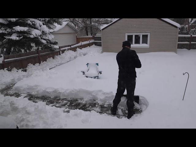 Snow accumulation, removal, and a well earned 