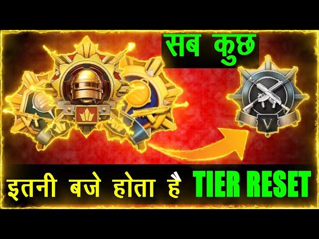 TIER RESET BGMI  BGMI TIER RESET DATE & TIME TIER RESET IN DETAIL  TIER RESET BGMI & PUBG MOBILE