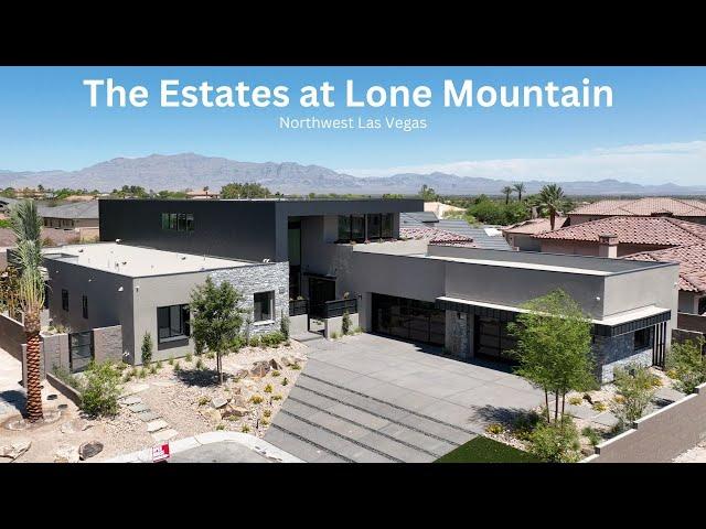 New Luxury Homes For Sale Northwest Las Vegas | The Estates at Lone Mountain - 2 Story Modern $3.3m