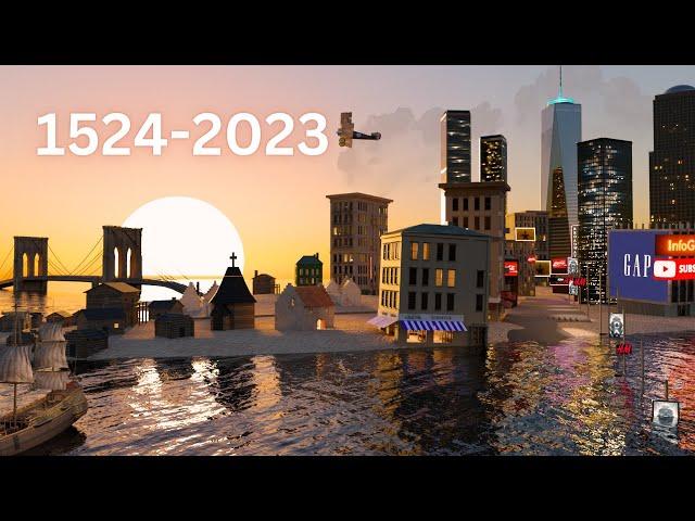 EVOLUTION of New York City 1524 - 2023 | 3D Animation