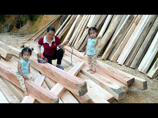 The process of building a simple wooden house | Harvesting grapefruit to sell