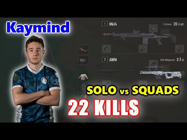 Team Liquid Kaymind - 22 KILLS - MK14+AWM - SOLO vs SQUADS - PUBG