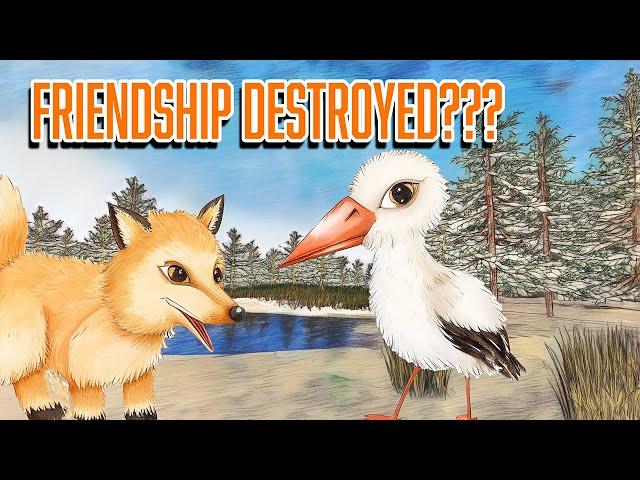 A Tale of Two Friends!  The Fox and the Stork | Aesop's Fables for Kids | Moral Stories 