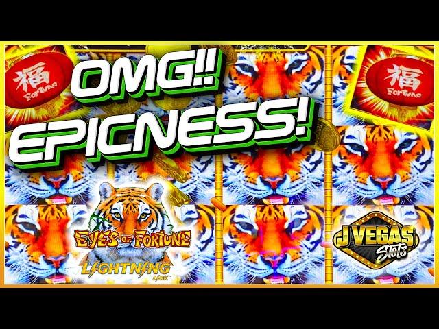 ACTION PACKED JACKPOT HANDPAY WINNING! Lightning Link Eyes of Fortune