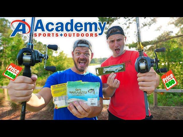 CHEAP vs EXPENSIVE Academy Fishing Gear Challenge!