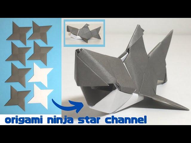 折り紙8 サメ1-1 shark origami