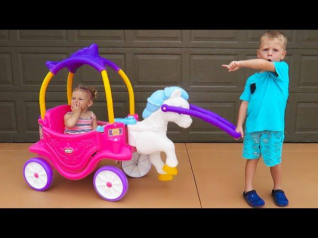 Thomas and Elis - New Cozy Coupe Princess Horse and Carriage