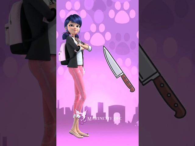 MLB characters with knife // #miraculous #shorts #viral #video #youtubeshorts