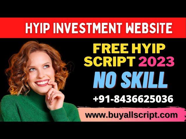 create investment website | create hyip website | hyip investment script| buy investment script