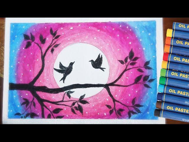 Twitter Birds - Quick Version | Pastel Drawing | Art paint and Craft Flicker artist |  Art Classes