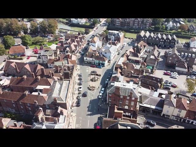 arundel town west sussex from above