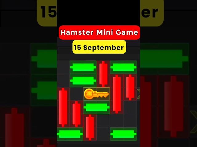 Hamster kombat mini game today | Hamster kombat mini game key | 15 September hamster kombat new key