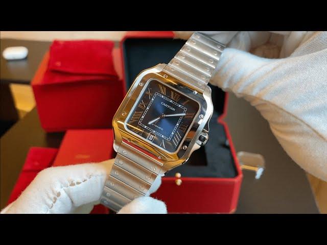 Unboxing Cartier De Santos (Sunburst Blue Dial) | Ref. WSSA0030 | Competition No6