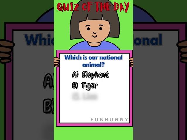 QUIZ OF THE DAY | For kids |General Knowledge  #funbunny #kidsvideo #youtube #subscribe