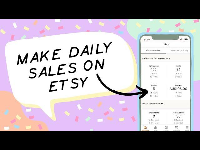 How to make DAILY sales on Etsy | Sell more digital products in your Etsy shop