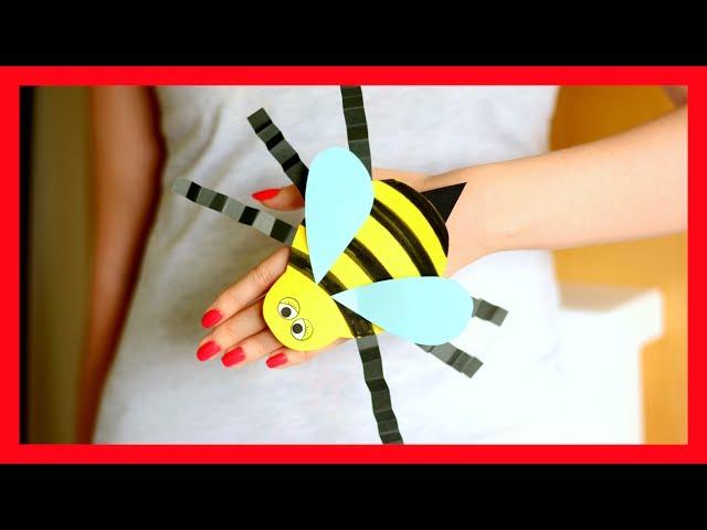 Bee Paper Hand Puppet Template Craft for Kids