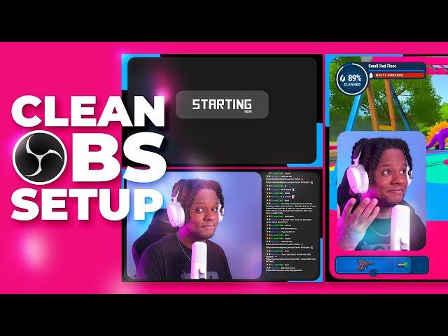 FULL OBS Studio CLEAN Overlay Scene Source Setup - Unedited Tutorial