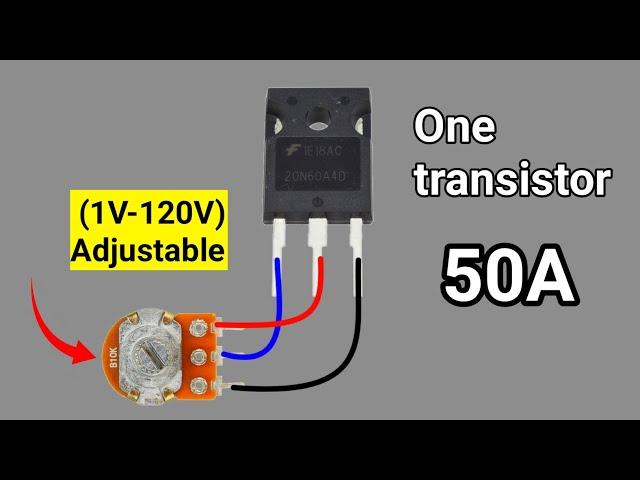 How To Make Adjustable Voltage Regulator Using IGBT | Transistor Voltage Controller Circuit