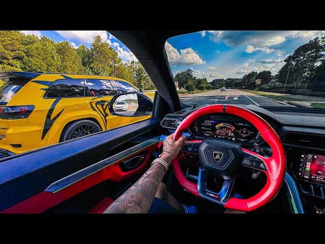 URUS BULLIES WIDEBODY TRACKHAWK IN TRAFFIC