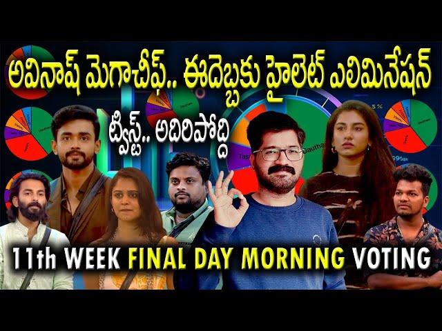 11th Week Elimination |Bigg Boss Telugu 8 Voting Result |Bigg Boss Telugu 8 11th Week Voting Result