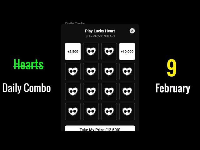Play lucky heart today combo 9 february Easy Science NTU Lucky Heart daily combo today 9 february