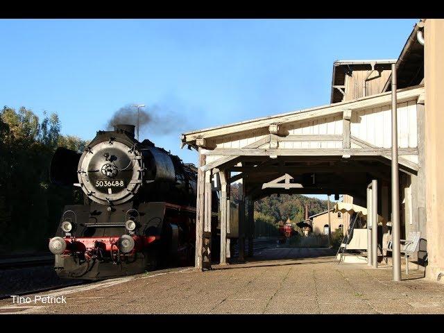 Großer Bahnhof in Roßwein - 30.09.2018 mit 50 3648 und 50 3610