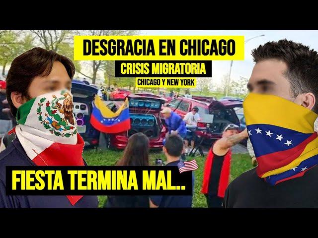 “DESDICHA EN CHICAGO” VENEZOLANOS terminan MAL ante LA FURIA de un MEXICANO