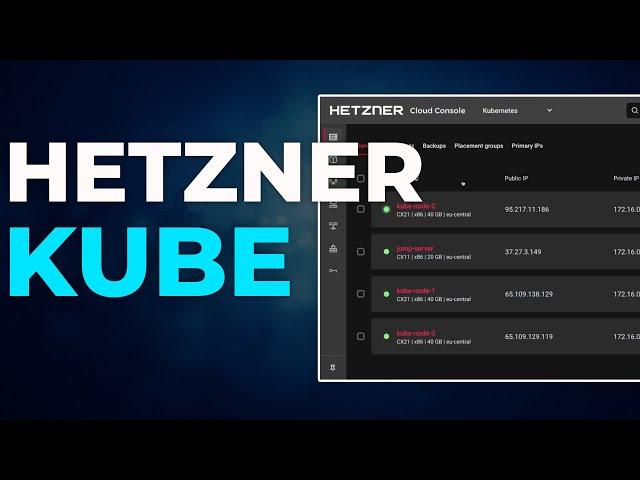 Kubernetes in Hetzner Cloud with Terraform, Kubespray, HCLOUD Controller Manager and Storage Driver