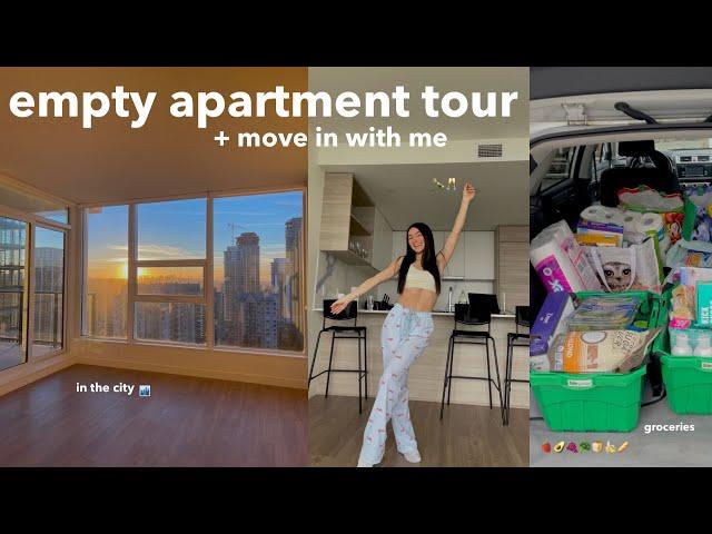 EMPTY APARTMENT TOUR + MOVE IN WITH ME (move in vlog 1)