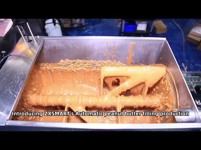 ZXSMART Peanut butter sauce filling production line#peanutbutterfillingmachines #fillingmachine