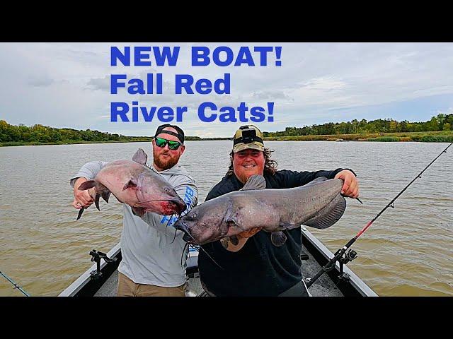 I Bought A New Boat! Slamming Fall Red River Catfish! Addiction AWARENESS!