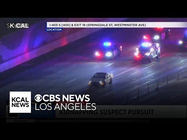 Alleged kidnapping suspect arrested after extremely slow-speed chase through Orange County