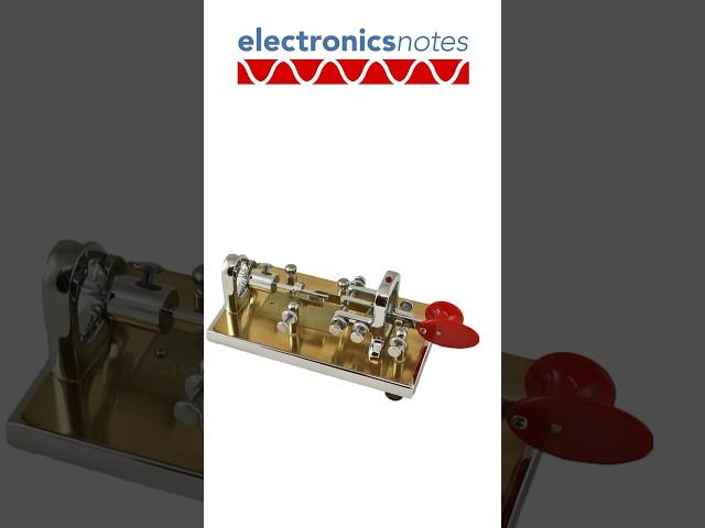 Morse Code Key: Vibroplex / semi-automatic - how it works #morsecode #Morsekey #morse #Vibroplex