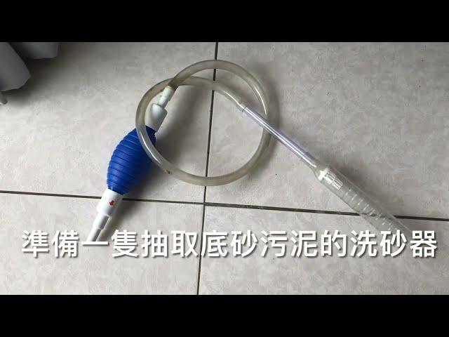 養魚先養水之如何不用翻缸洗底砂直接抽取缸底底砂污泥