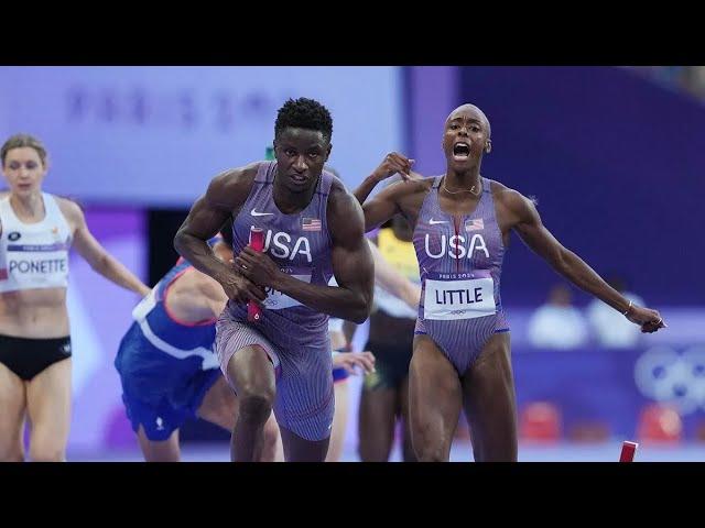 PARIS 2024 OLYMPIC GAMES| MIXED 4x400m RELAY| SHAMIER LITTLE| PUT A BOW ON HER MEDAL 