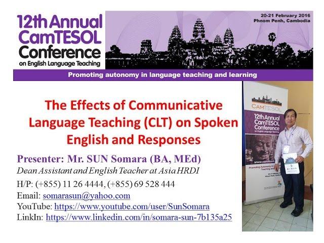 12th Annual CamTESOL Conference 2016_SPE 22_Presenter: SUN Somara