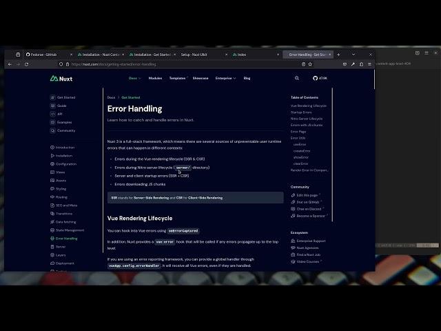 Handling Nuxt Content 404 Error at Application Level - Fedorae Education