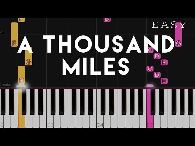 A Thousand Miles - Vanessa Carlton | EASY Piano Tutorial