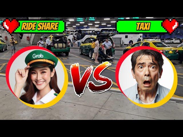 Grab vs Taxi at Bangkok BKK Suvarnabhumi Airport | Who is Cheaper?