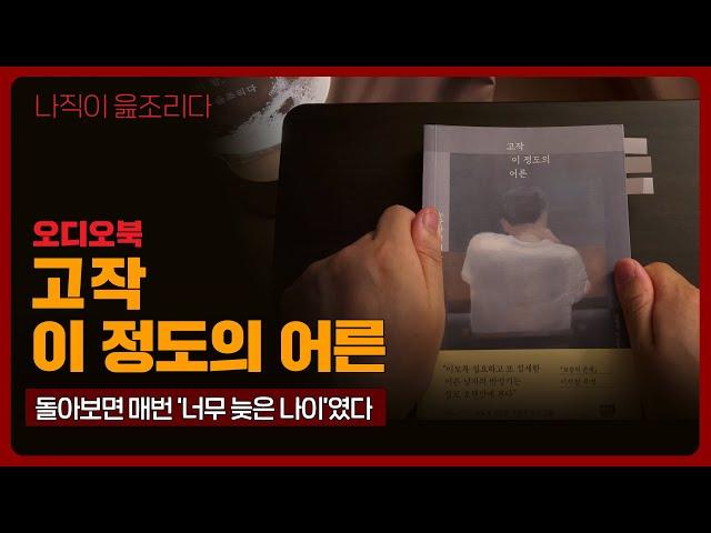 고작 이정도의 어른｜오디오북｜책읽어주는남자｜책 추천｜잠들기 전｜수면유도｜에세이