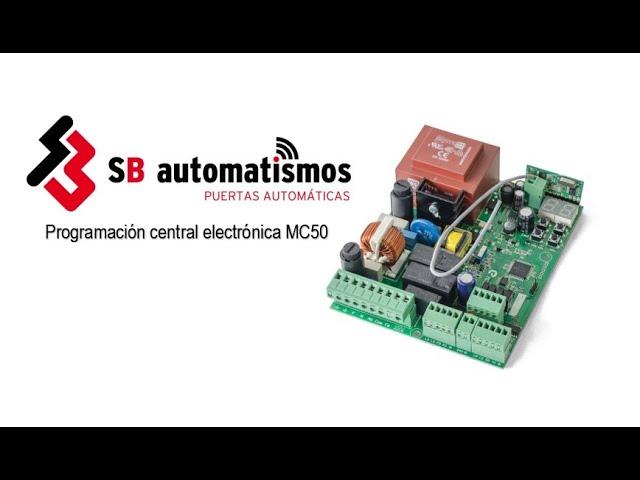 Configuración central MC50 Motorline | Programación | SB Automatismos